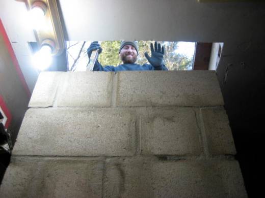 And Ray put those lights up on the ceiling to get them out of the way.